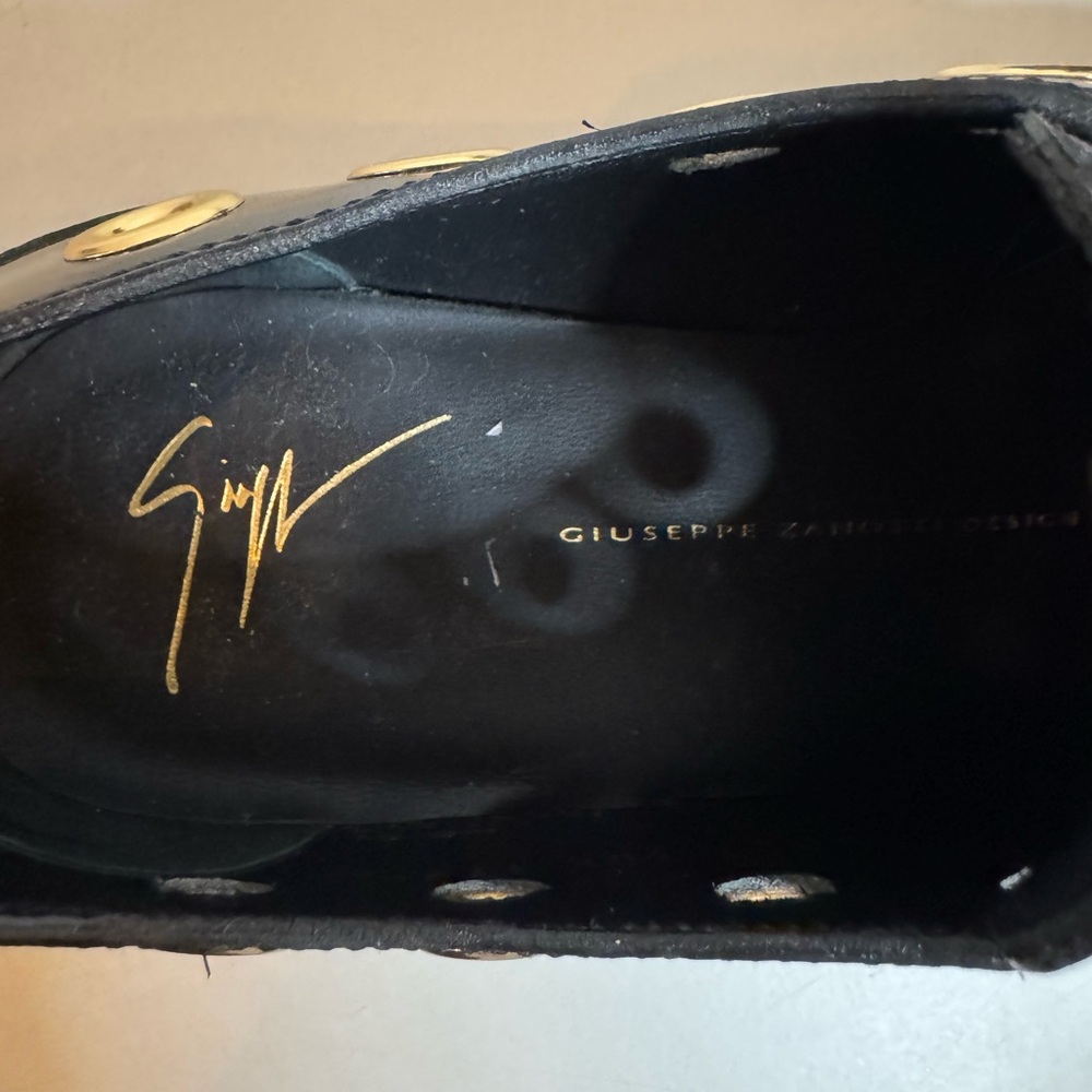 Giuseppe Zanotti Patent Loafers | Size 8.5 | Gold Detail | Authentic - Picture 7 of 17